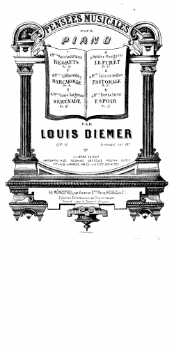 Diémer - Pensées musicales, Op. 11