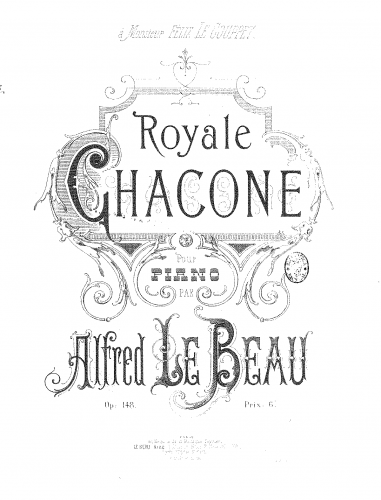 Lebeau - Royale-chacone - Score