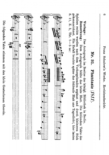 Schubert - Fantasie, D.9 - Bars 67-71 of 'Tempo di Marcia' in their original form