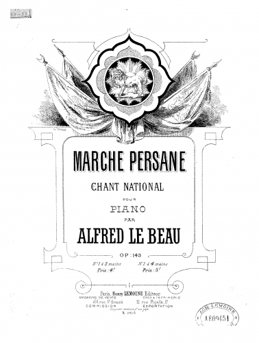 Lebeau - Marche persane - Score