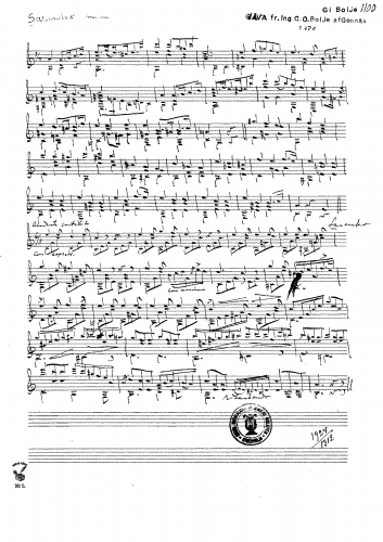 Sarenko - Andante Cantabile - For Guitar (Boije) - Score