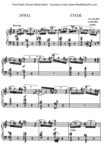 Scriabin - Quatre Morceaux - 4. Presto