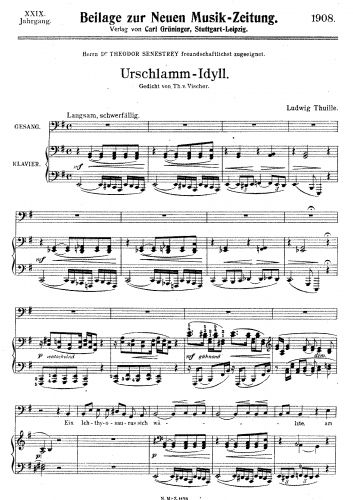 Thuille - Urschlamm-Idyll - Score