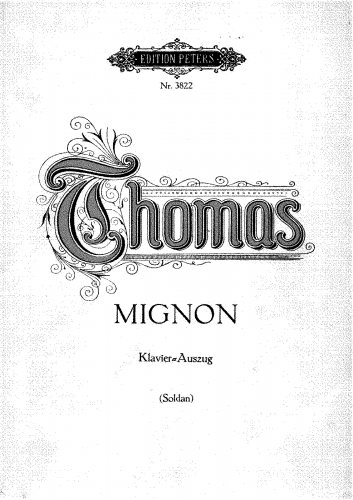 Thomas - Mignon - Vocal Score Complete Opera - Score