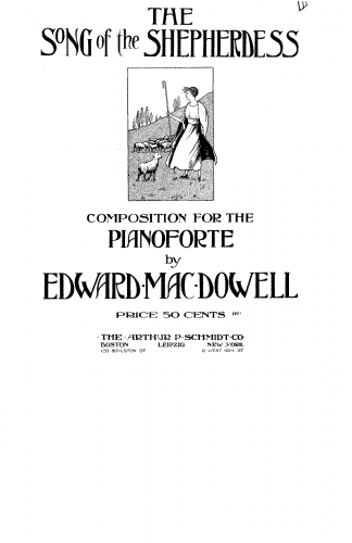 MacDowell - Suite No. 1 - Gesang der Hirtin (No. 4) For Piano solo (Composer) - Score
