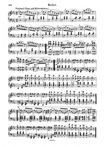 Lortzing - Zar und Zimmermann - Holzschuhtanx (Act III) For Piano solo (Kogel) - Score