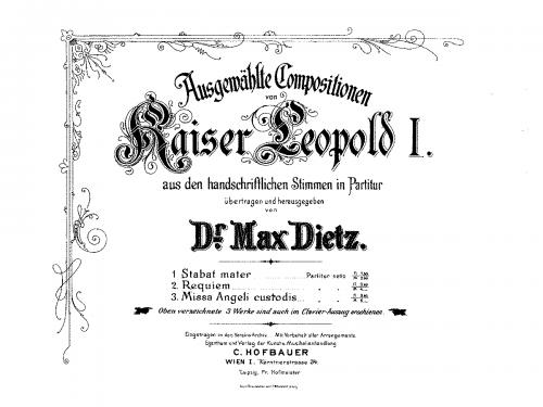 Leopold I - Requiem - Score