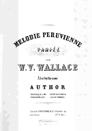 Wallace - Mélodie péruvienne variée - Score