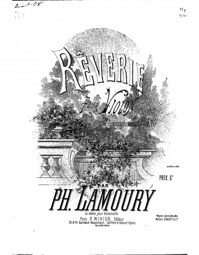 Lamoury - Rêverie - Scores and Parts