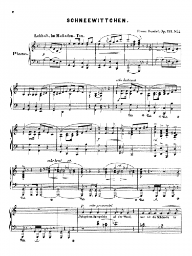 Bendel - 6 deutsche Märchenbilder, Op. 135 - No. 2: Schneewittchen
