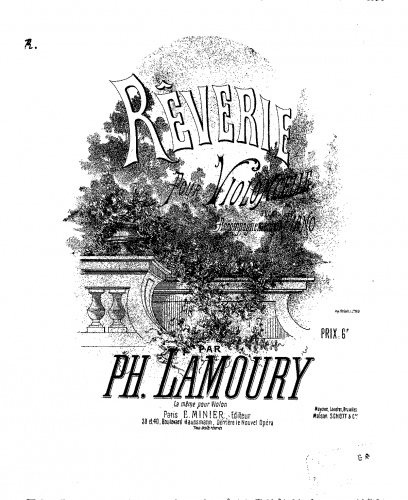 Lamoury - Rêverie - Scores and Parts