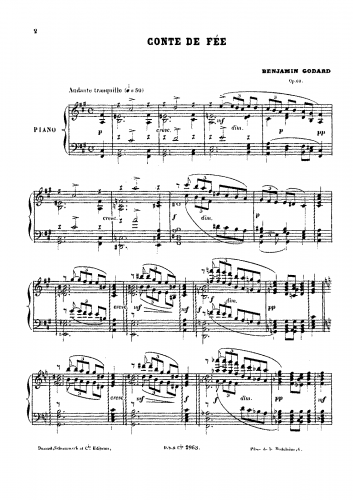 Godard - Conte de fée, Op. 62 - Score