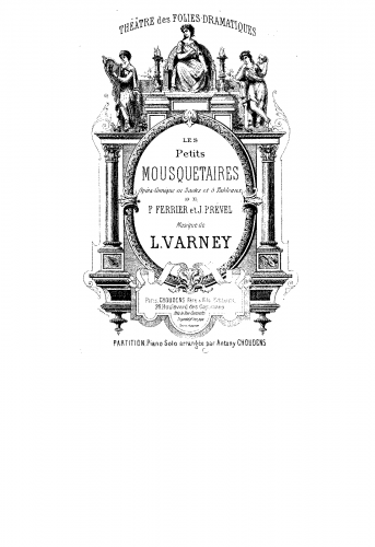 Varney - Les petits mousquetaires - For Piano solo (Choudens) - Score