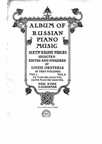 Oesterle - Album of Russian Piano Music - Volume 2