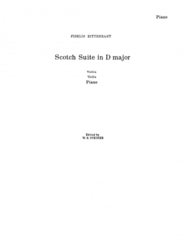 Zitterbart Jr. - Scotch Suite - Scores and Parts