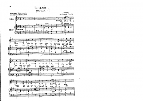 Parry - Lullaby - Score