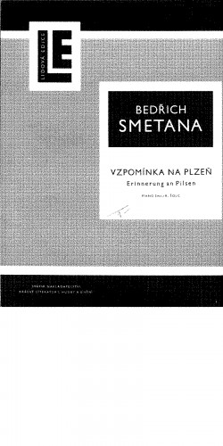 Smetana - Erinnerung an Pilsen - Score