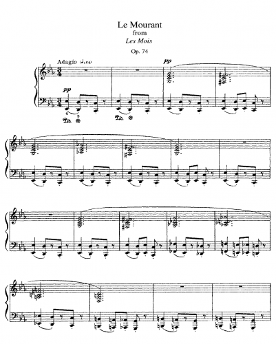 Alkan - Les Mois, Op. 74 - No. 11 - Le Mourant
