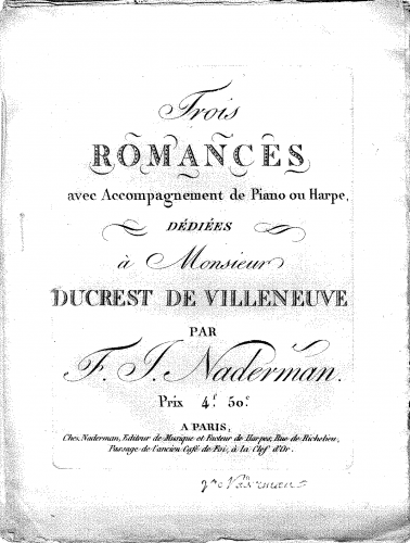 Naderman - 3 romances - Score