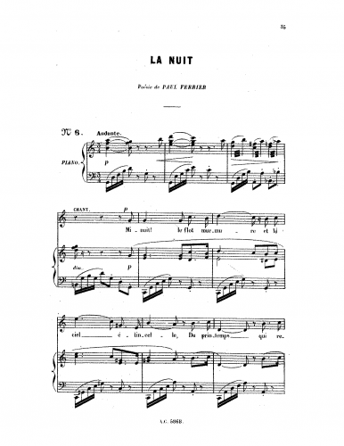 Bizet - La nuit - Score