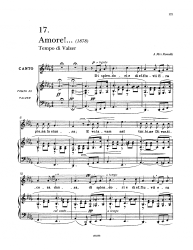 Tosti - Amore! - Score