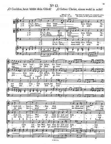 Schein - O lieber Christ, nimm wohl in acht - Score
