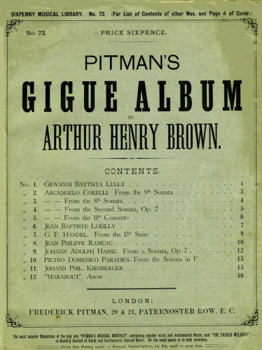Brown - Pitman's Gigue Album - Score