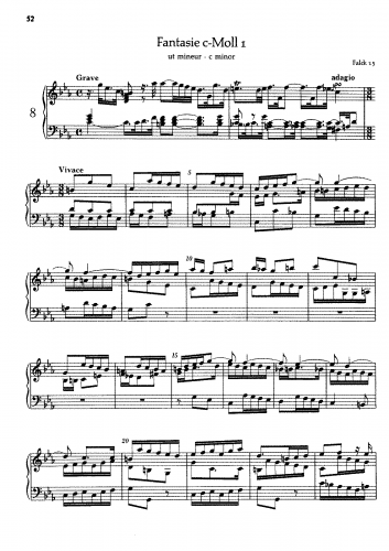 Bach - Fantasie in C Minor - Score