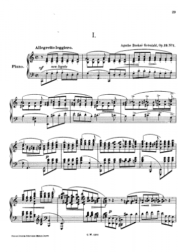 Backer-Grøndahl - 4 Sketches - Score