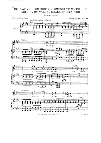 Handel - Messiah - Vocal Score Selections