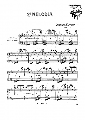 Martucci - Melodia No. 2, Op. 21 - Score