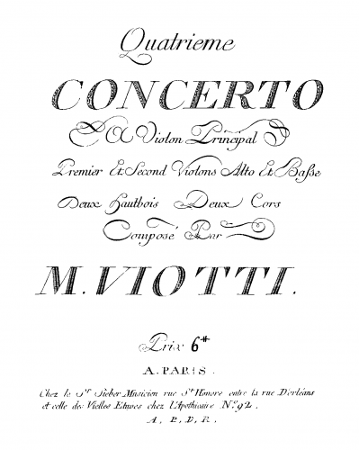 Viotti - Violin Concerto No. 4