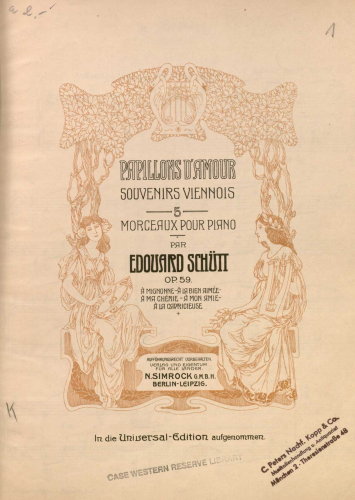 Schütt - Papillons d'Amour, Op. 59 - Score