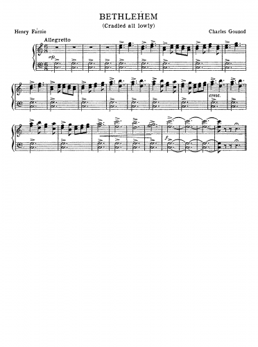 Gounod - Dans cette étable, pastorale sur un noël du XVIIIe siècle - Arrangements and transcriptions For Voice and Keyboard (Farnie) - Score
