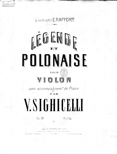 Sighicelli - Légende et polonaise - Scores and Parts