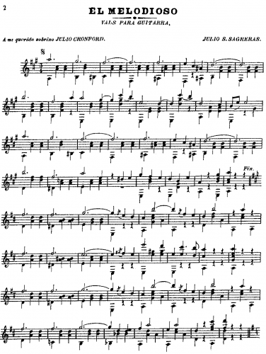 Sagreras - El melodioso - Score
