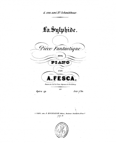 Fesca - La Sylphide - Score