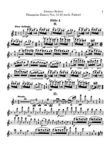 Brahms - Hungarian Dances No. 11-16 for Orchestra (Parlow)