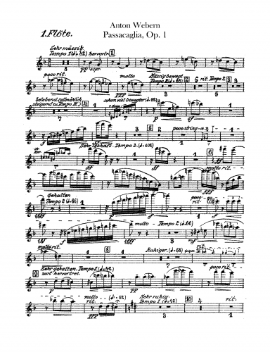 Webern - Passacaglia für Orchester, Op. 1