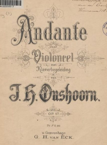 Oushoorn - Andante, Op. 17 - Scores and Parts