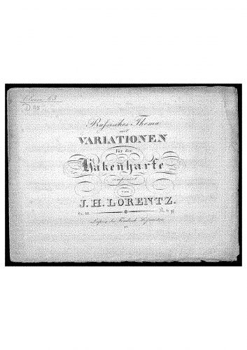 Lorentz - Variations on a Russian Theme, Op. 10 - Score