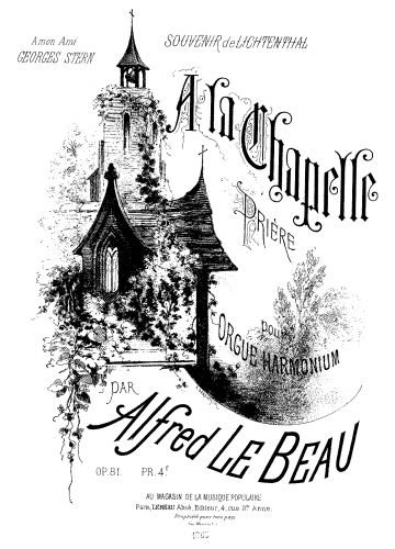 Lebeau - A la chapelle - Score