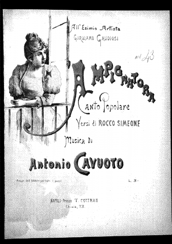 Cavuoto - 'A mpignatora - complete score