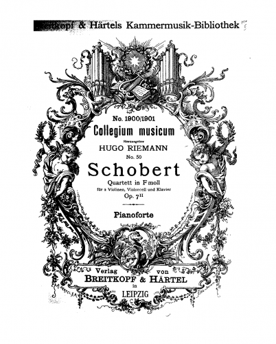 Schobert - 3 Keyboard Quartets - Quartet in F minor (No. 2) For 2 Violins, Cello and Piano (Riemann)