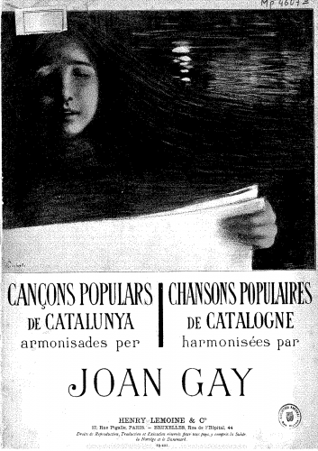 Gay - Cançons populars de Catalunya - Score
