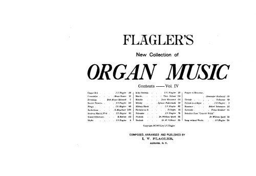 Flagler - New Collection of Organ Music - Vol.4