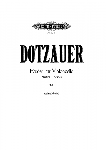 Dotzauer - Etudes for Cello