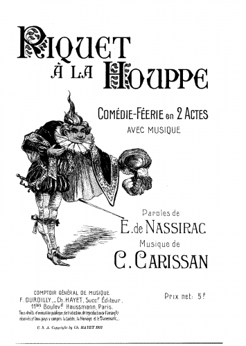 Carissan - Riquet à la houppe - Vocal Score - Score