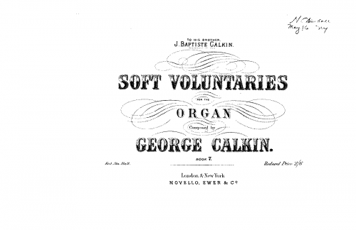 Calkin - Voluntaries for the Organ - Book 8 (Nos. 43-48)