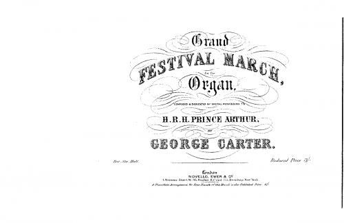 Carter - Grand Festival March - Score